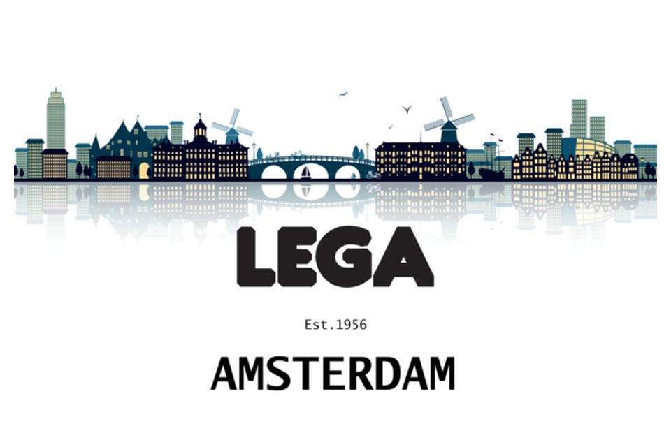 Lega Amsterdam est. 1956 — Legamaster heritage graphic