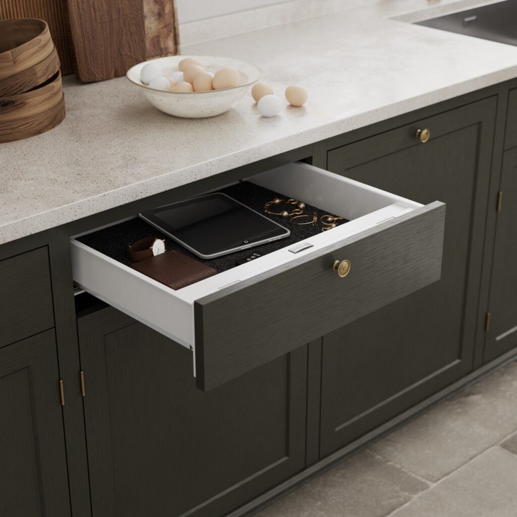 Drawer-style EverydaySafe for securing valuables and cash